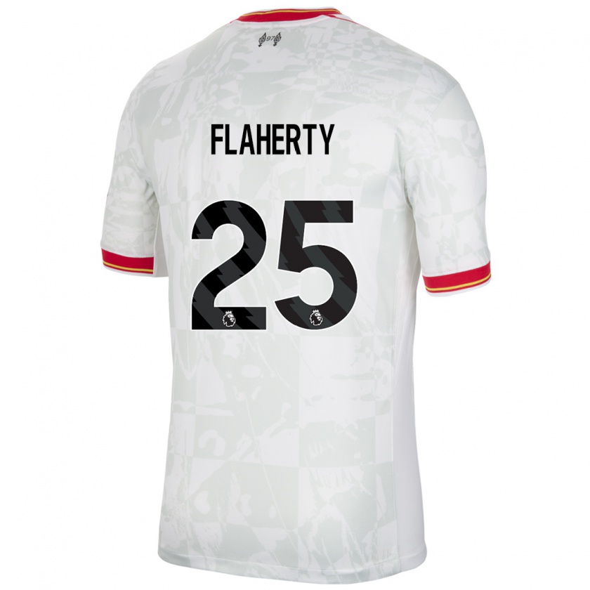 Kandiny Homme Maillot Gilly Flaherty #25 Blanc Rouge Noir Troisieme 2024/25 T-Shirt