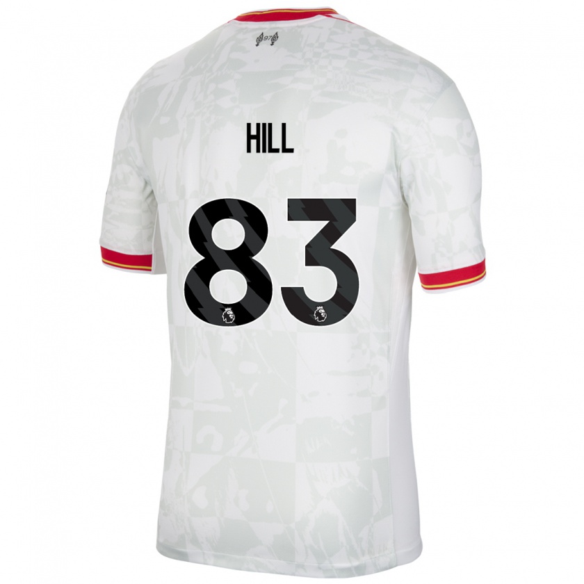 Kandiny Homme Maillot Thomas Hill #83 Blanc Rouge Noir Troisieme 2024/25 T-Shirt