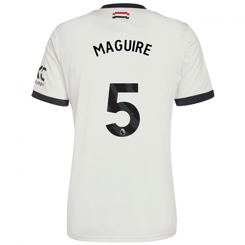 Kandiny Homme Maillot Harry Maguire #5 Blanc Cassé Troisieme 2024/25 T-Shirt