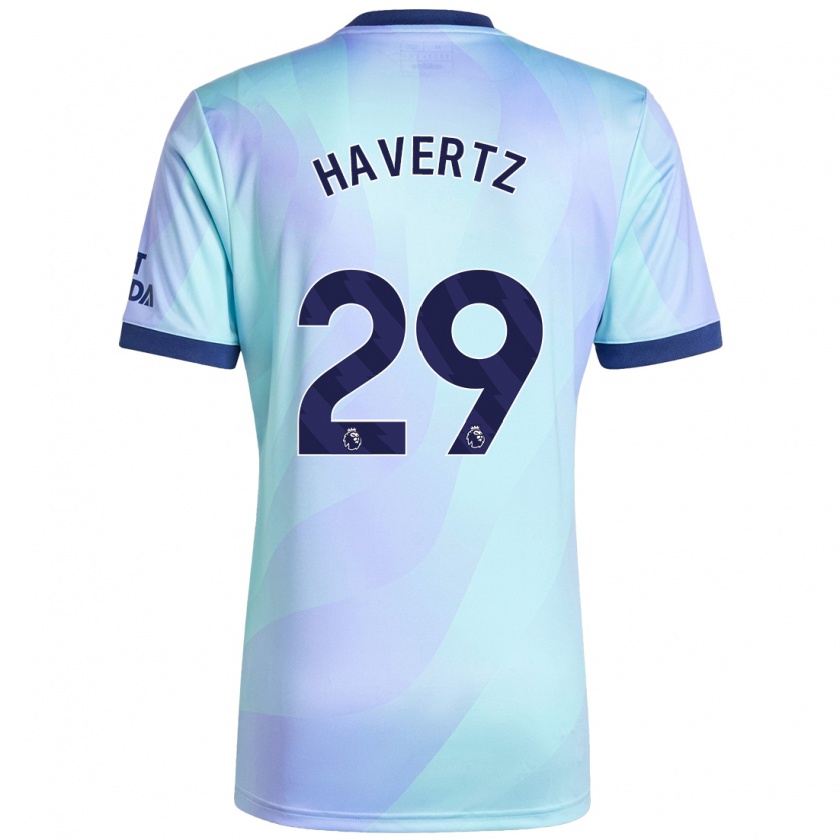 Kandiny Homme Maillot Kai Havertz #29 Aqua Troisieme 2024/25 T-Shirt