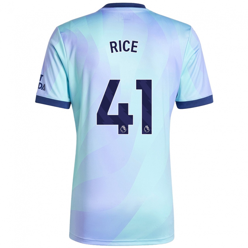 Kandiny Homme Maillot Declan Rice #41 Aqua Troisieme 2024/25 T-Shirt