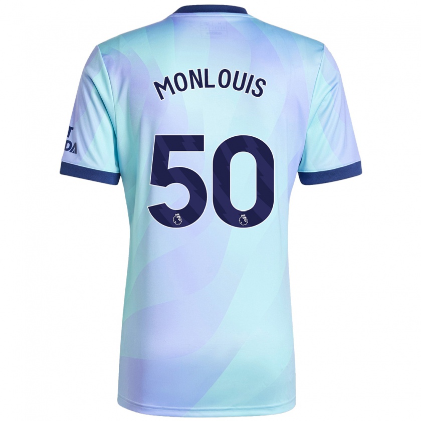 Kandiny Homme Maillot Zane Monlouis #50 Aqua Troisieme 2024/25 T-Shirt