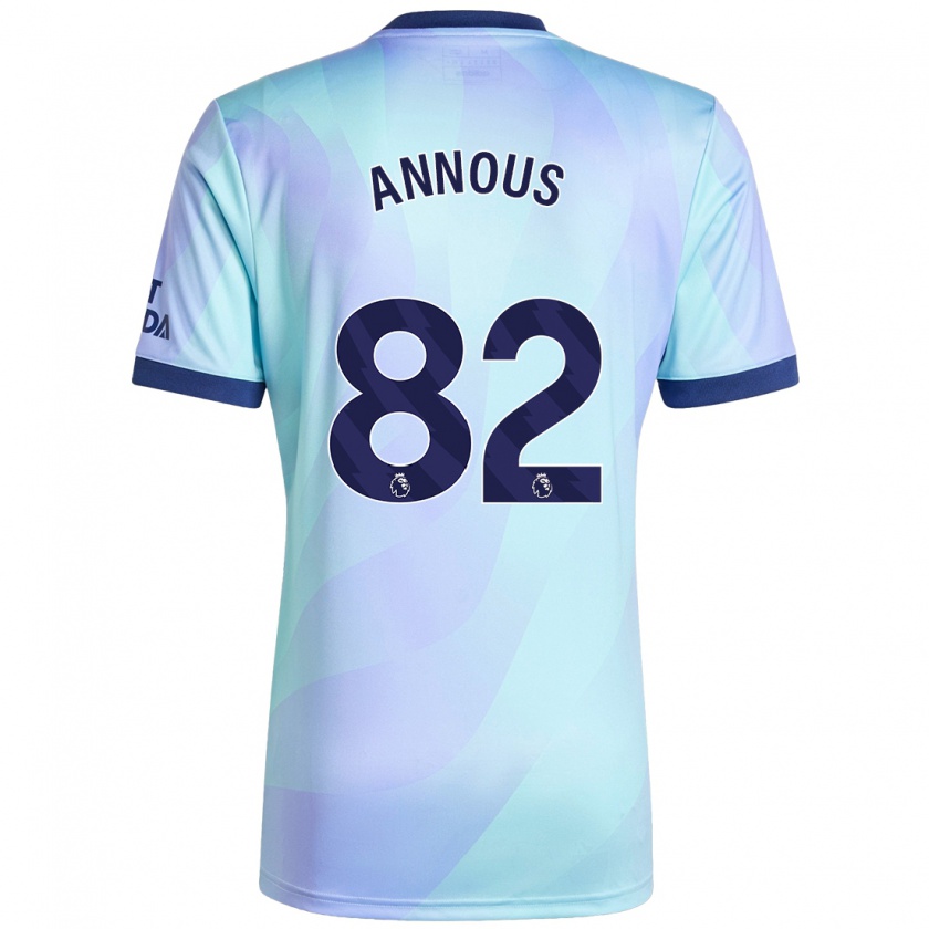 Kandiny Homme Maillot Andre Annous #82 Aqua Troisieme 2024/25 T-Shirt