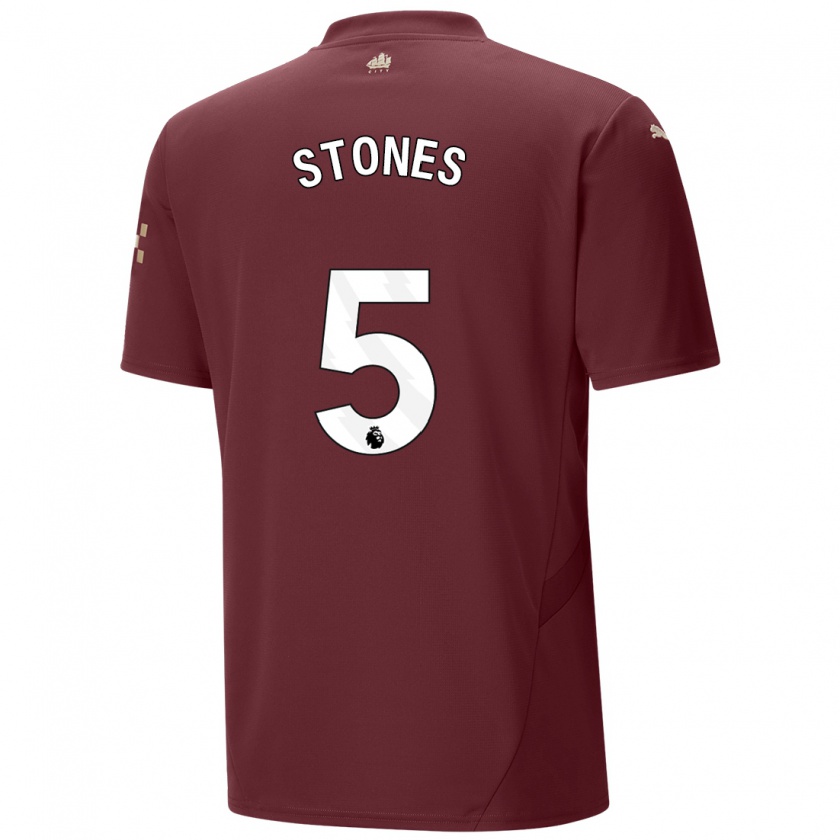 Kandiny Homme Maillot John Stones #5 Marron Troisieme 2024/25 T-Shirt