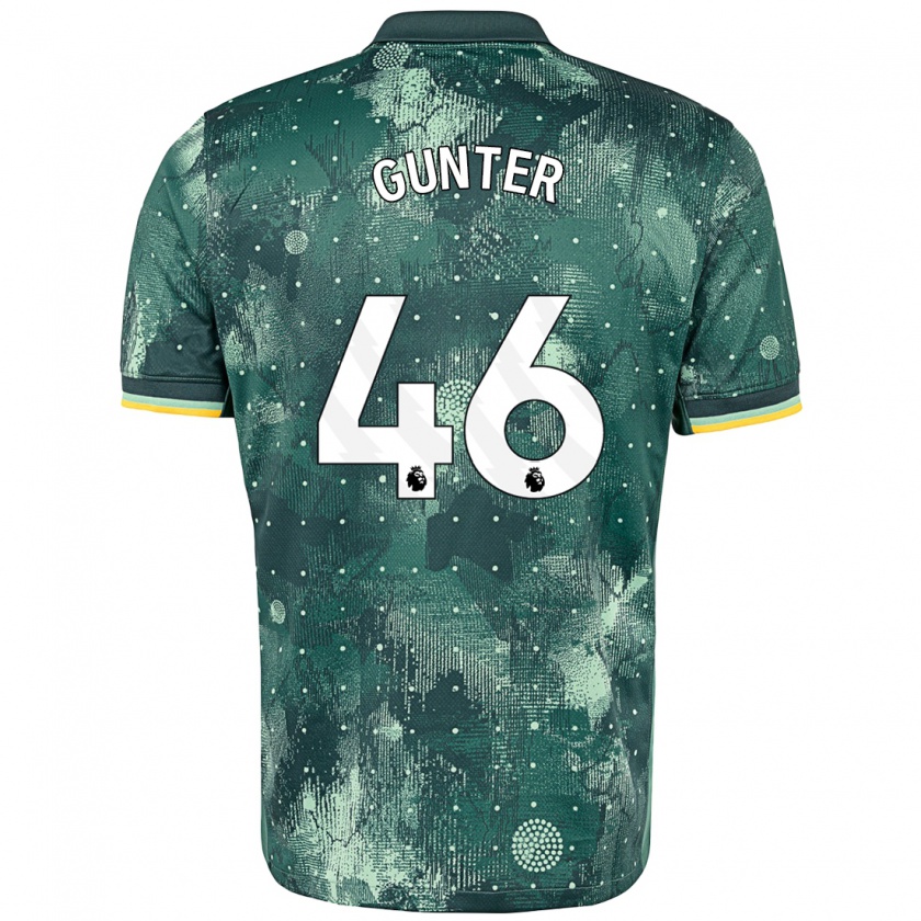 Kandiny Homme Maillot Luca Gunter #46 Vert Menthe Troisieme 2024/25 T-Shirt