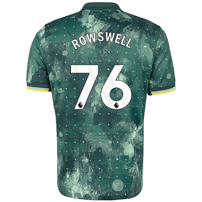 Kandiny Homme Maillot James Rowswell #76 Vert Menthe Troisieme 2024/25 T-Shirt