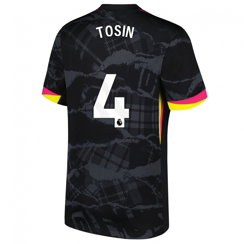 Kandiny Homme Maillot Tosin Adarabioyo #4 Noir Rose Troisieme 2024/25 T-Shirt