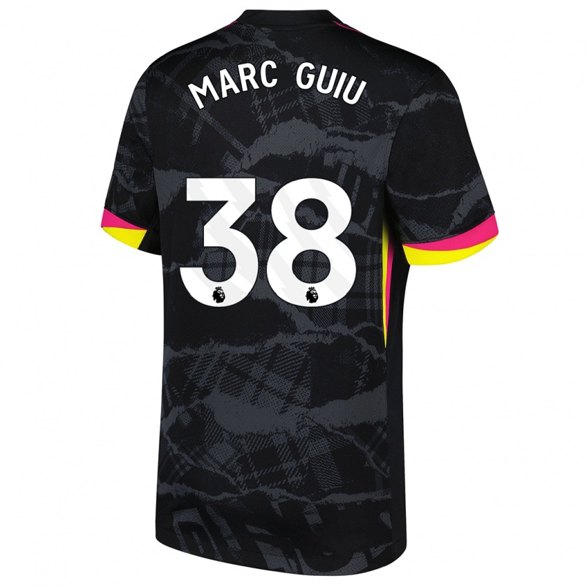 Kandiny Homme Maillot Marc Guiu #38 Noir Rose Troisieme 2024/25 T-Shirt