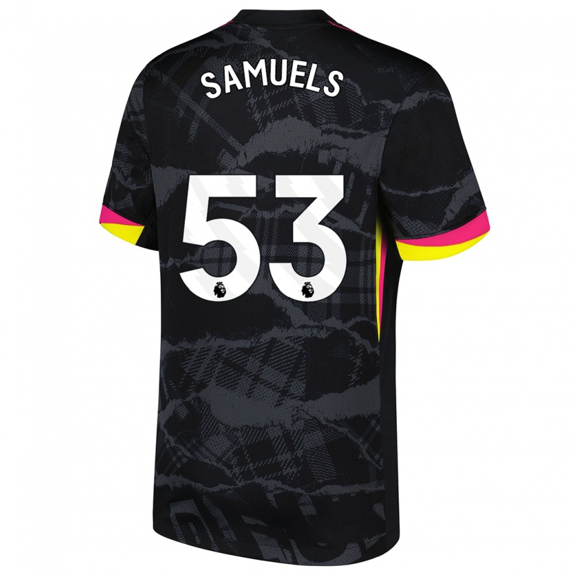 Kandiny Homme Maillot Ishé Samuels-Smith #53 Noir Rose Troisieme 2024/25 T-Shirt