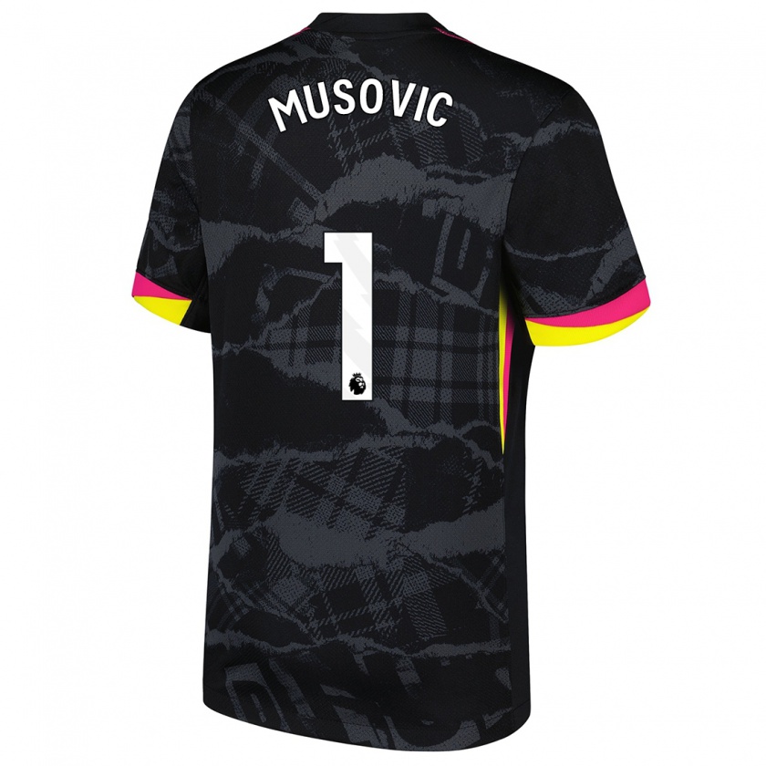 Kandiny Homme Maillot Zećira Mušović #1 Noir Rose Troisieme 2024/25 T-Shirt