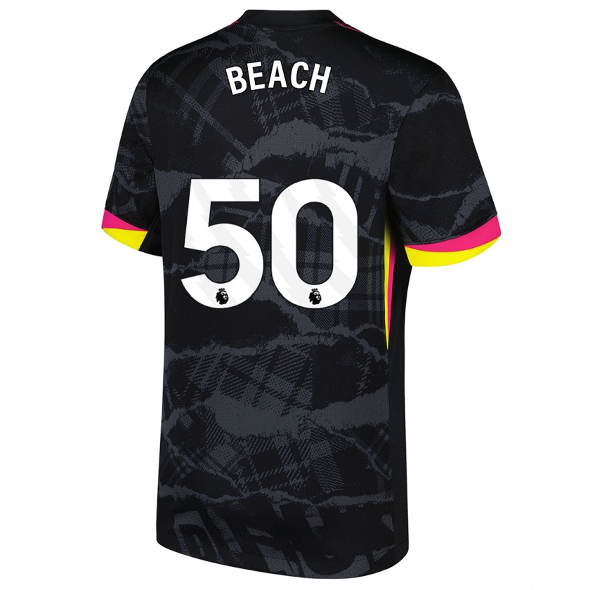 Kandiny Homme Maillot Eddie Beach #50 Noir Rose Troisieme 2024/25 T-Shirt