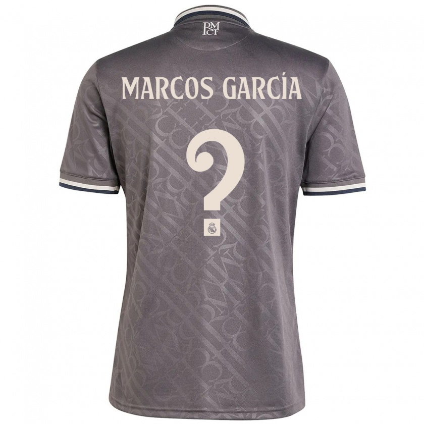 Kandiny Homme Maillot Marcos García #0 Anthracite Troisieme 2024/25 T-Shirt