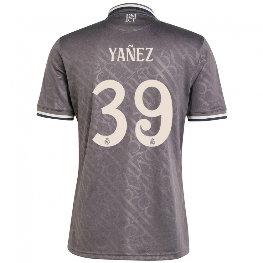 Kandiny Homme Maillot Daniel Yañez #39 Anthracite Troisieme 2024/25 T-Shirt