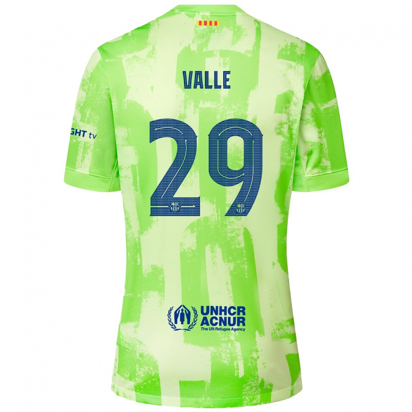 Kandiny Homme Maillot Álex Valle #29 Citron Vert Troisieme 2024/25 T-Shirt