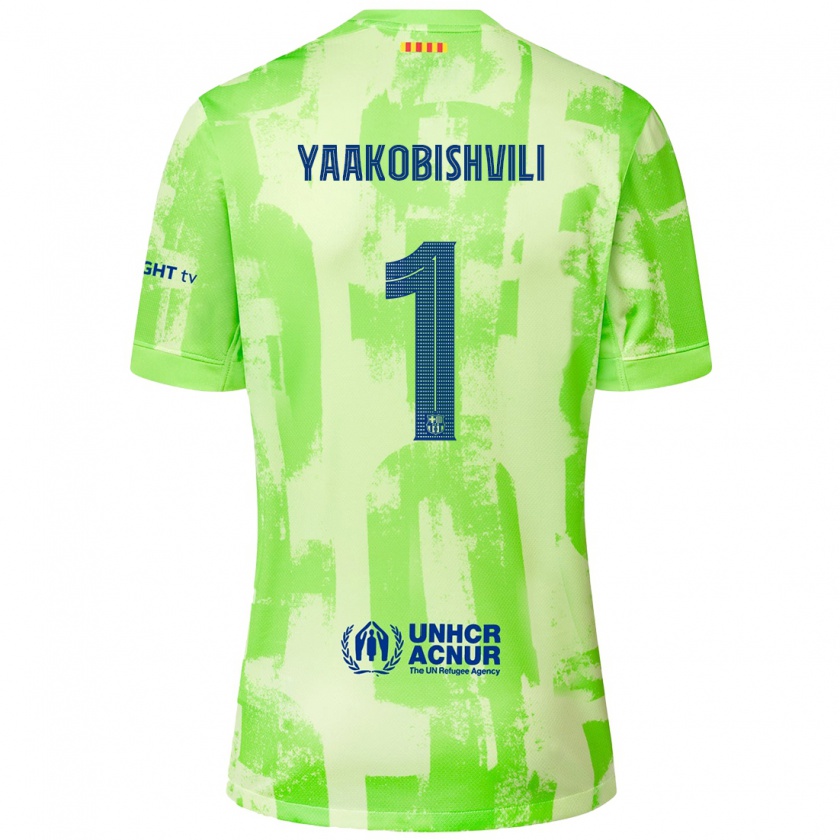 Kandiny Homme Maillot Áron Yaakobishvili #1 Citron Vert Troisieme 2024/25 T-Shirt