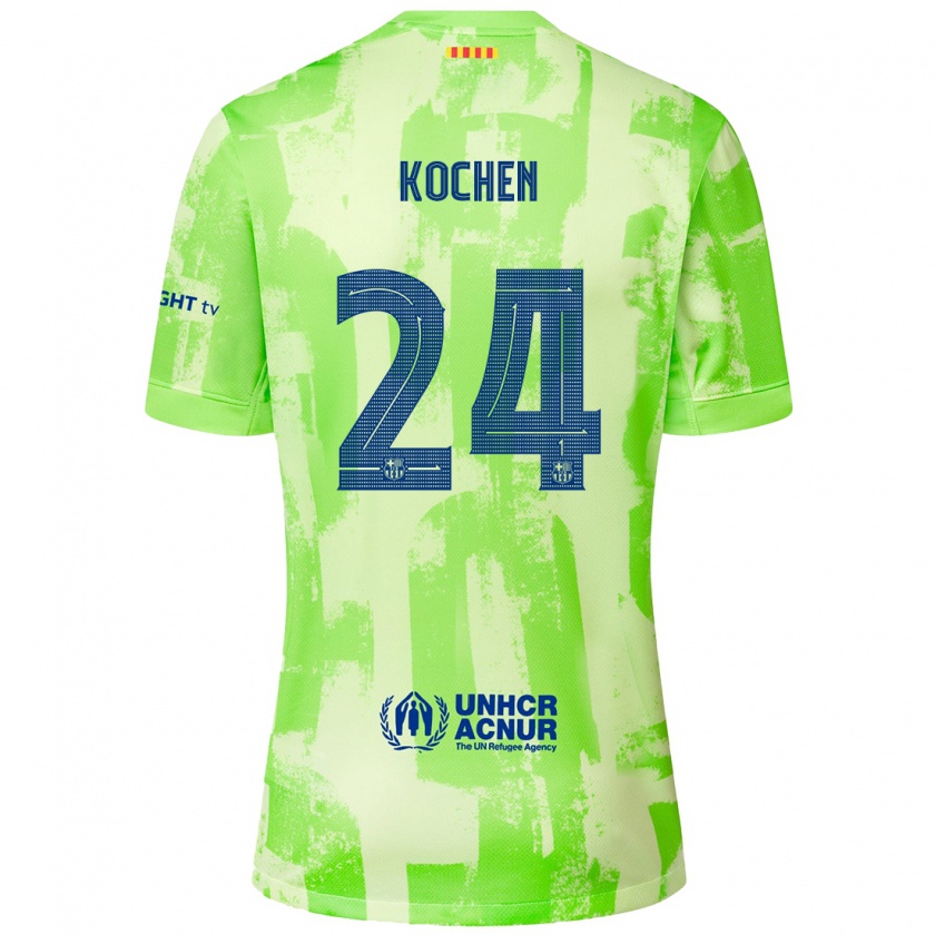 Kandiny Homme Maillot Diego Kochen #24 Citron Vert Troisieme 2024/25 T-Shirt