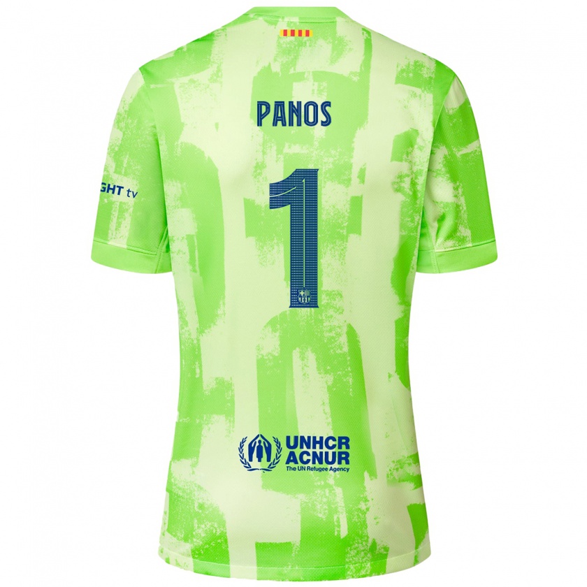 Kandiny Homme Maillot Sandra Panos #1 Citron Vert Troisieme 2024/25 T-Shirt