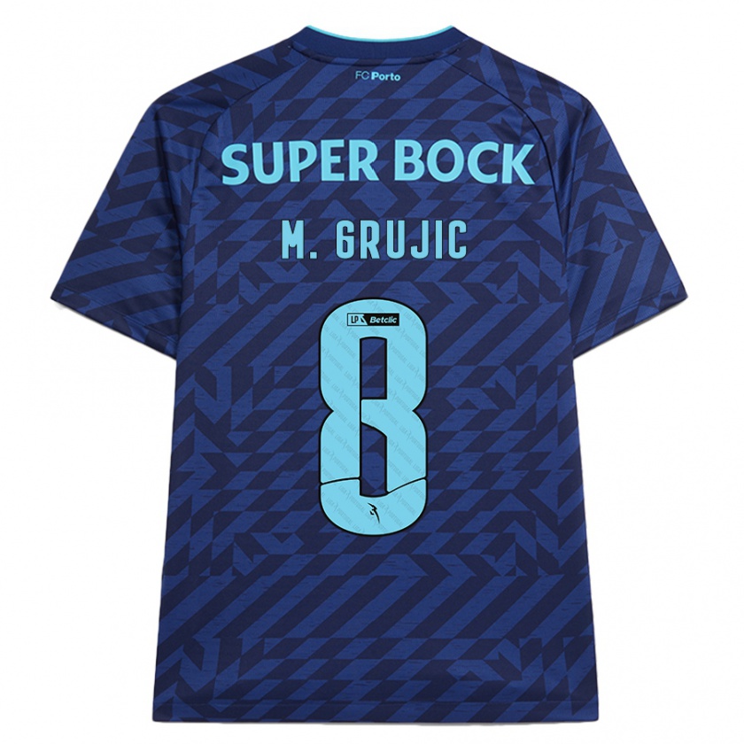 Kandiny Homme Maillot Marko Grujic #8 Bleu Marine Troisieme 2024/25 T-Shirt