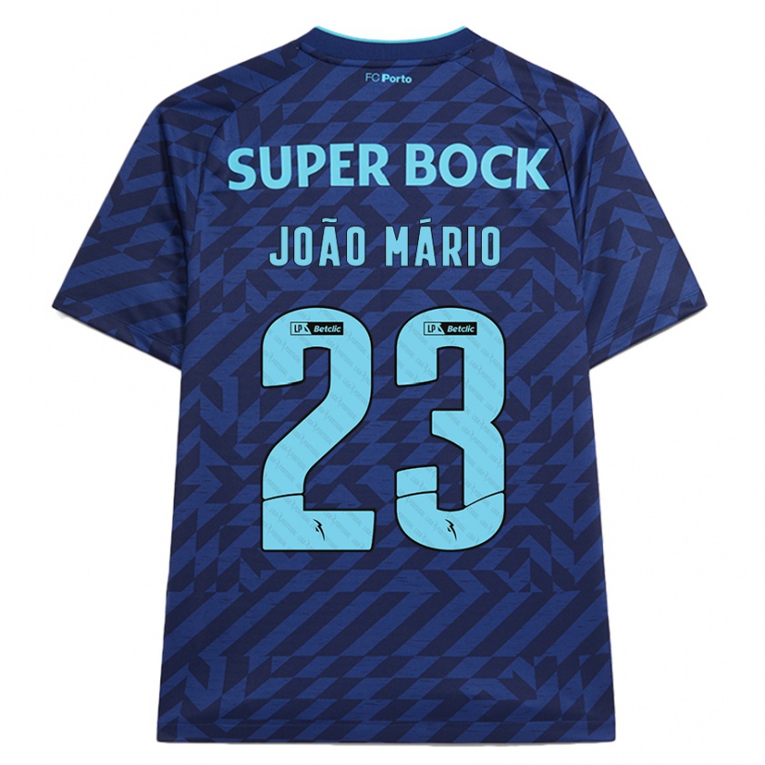 Kandiny Homme Maillot João Mário #23 Bleu Marine Troisieme 2024/25 T-Shirt