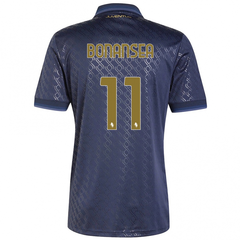 Kandiny Homme Maillot Barbara Bonansea #11 Bleu Marine Troisieme 2024/25 T-Shirt