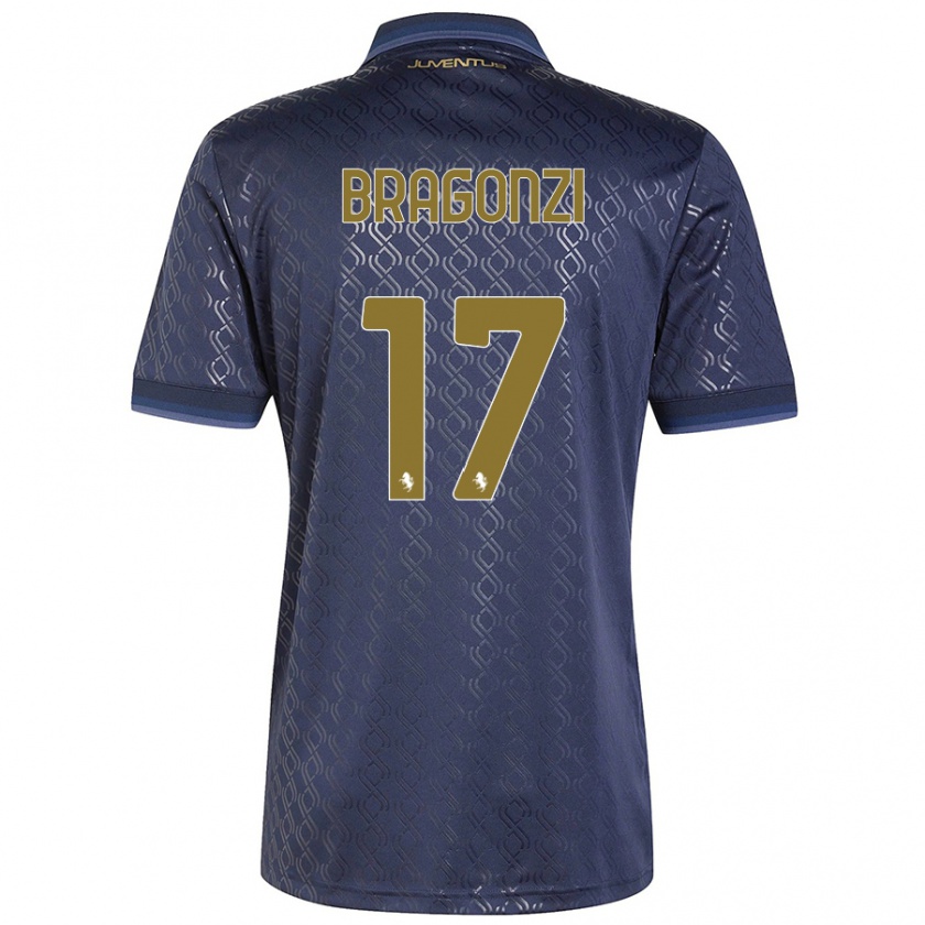 Kandiny Homme Maillot Asia Bragonzi #17 Bleu Marine Troisieme 2024/25 T-Shirt