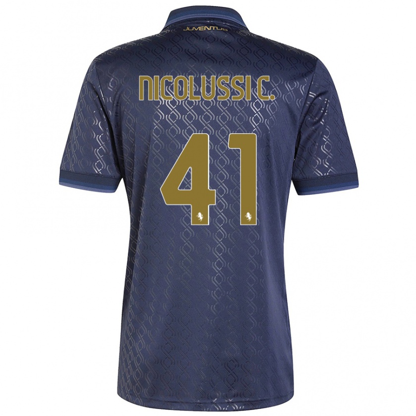 Kandiny Homme Maillot Hans Nicolussi Caviglia #41 Bleu Marine Troisieme 2024/25 T-Shirt