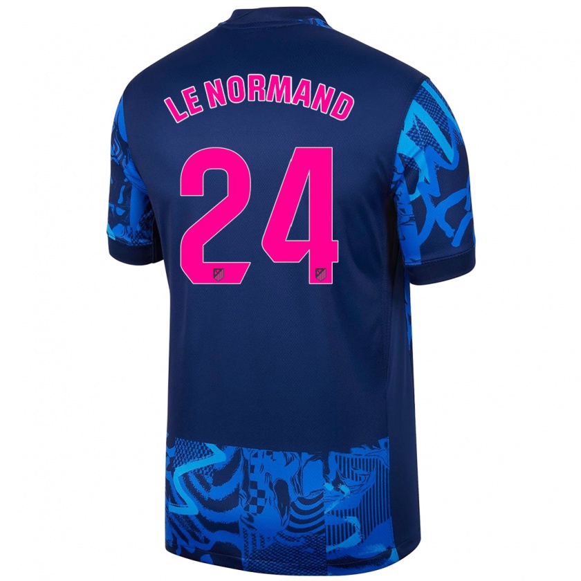 Kandiny Homme Maillot Robin Le Normand #24 Bleu Royal Troisieme 2024/25 T-Shirt