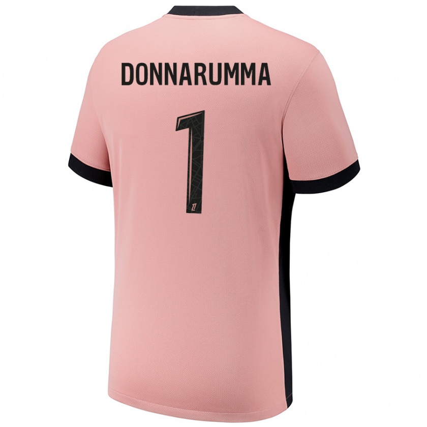 Kandiny Homme Maillot Gianluigi Donnarumma #1 Rouille Rose Troisieme 2024/25 T-Shirt