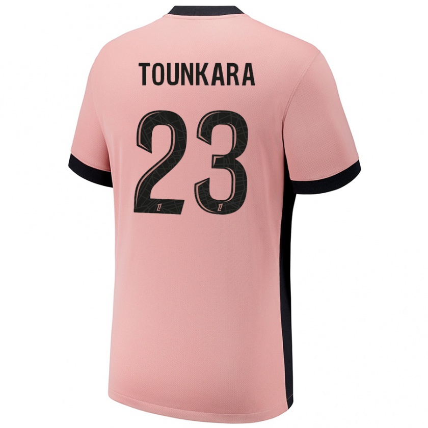 Kandiny Homme Maillot Aïssatou Tounkara #23 Rouille Rose Troisieme 2024/25 T-Shirt