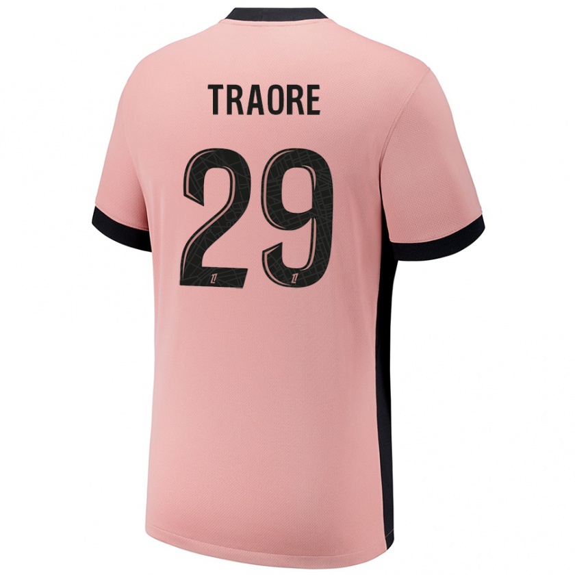 Kandiny Homme Maillot Manssita Traoré #29 Rouille Rose Troisieme 2024/25 T-Shirt