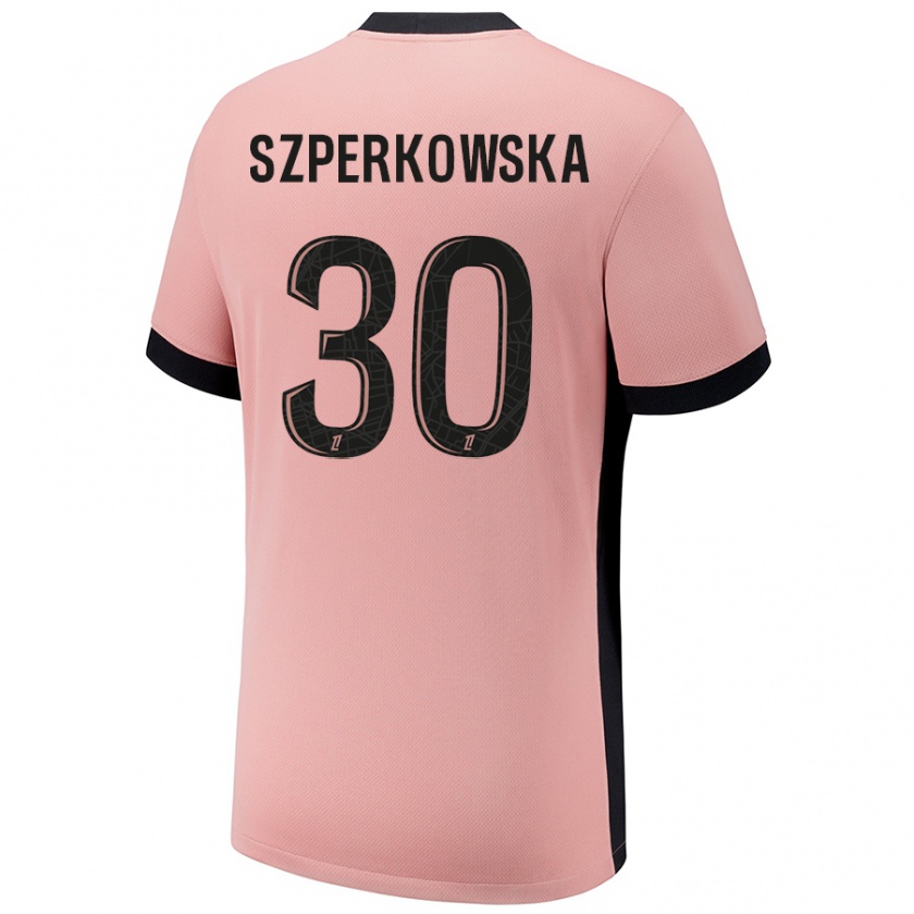 Kandiny Homme Maillot Oliwia Szperkowska #30 Rouille Rose Troisieme 2024/25 T-Shirt