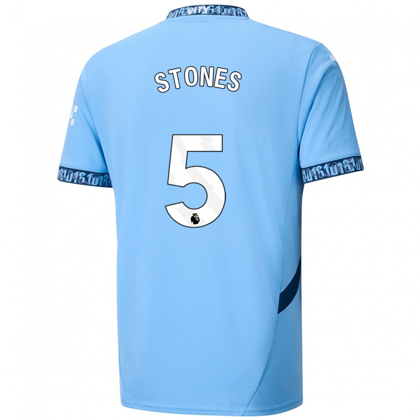 Kandiny Femme Maillot John Stones #5 Bleu Marine Tenues Domicile 2024/25 T-Shirt