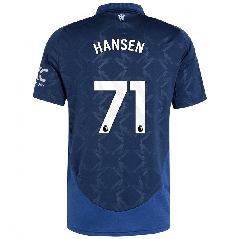 Kandiny Femme Maillot Isak Hansen-Aaroen #71 Indigo Tenues Extérieur 2024/25 T-Shirt