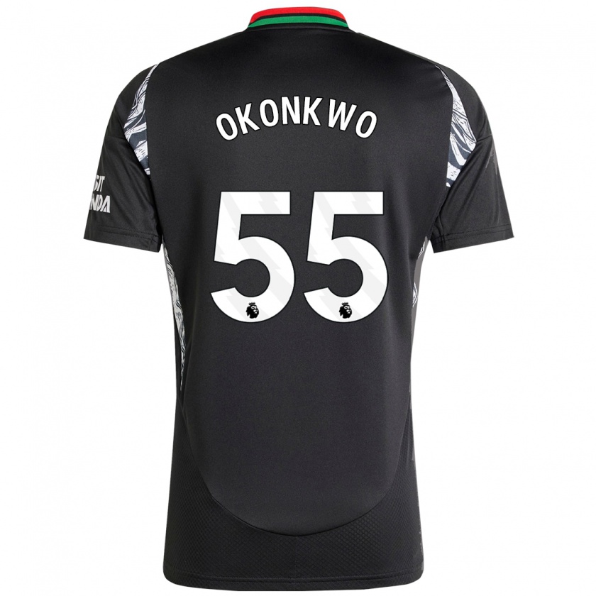 Kandiny Femme Maillot Brian Okonkwo #55 Noir Tenues Extérieur 2024/25 T-Shirt