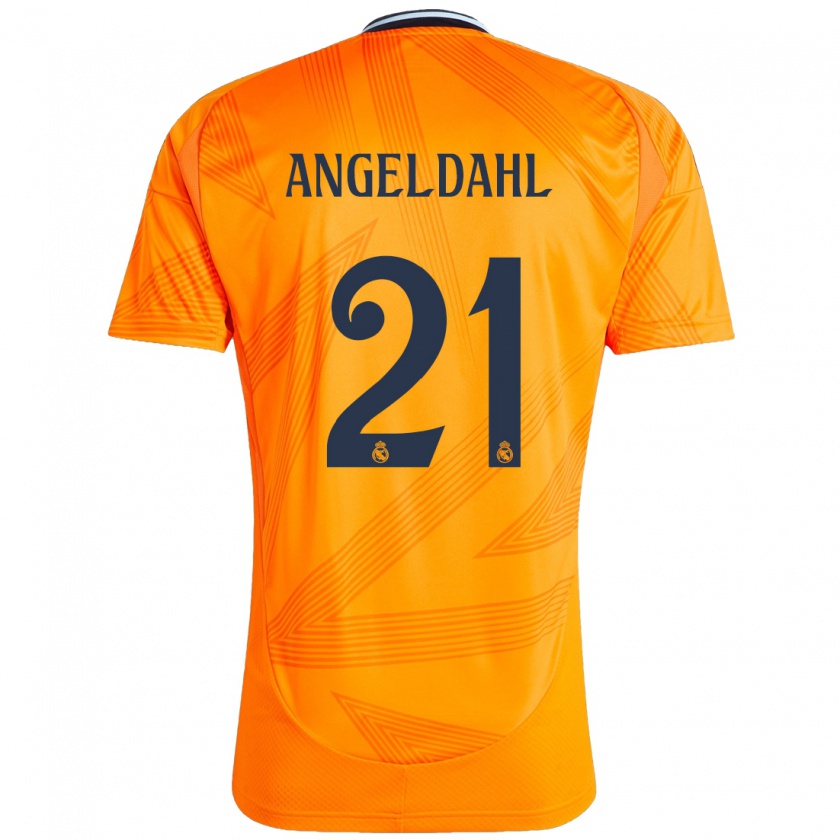 Kandiny Femme Maillot Filippa Angeldahl #21 Orange Tenues Extérieur 2024/25 T-Shirt