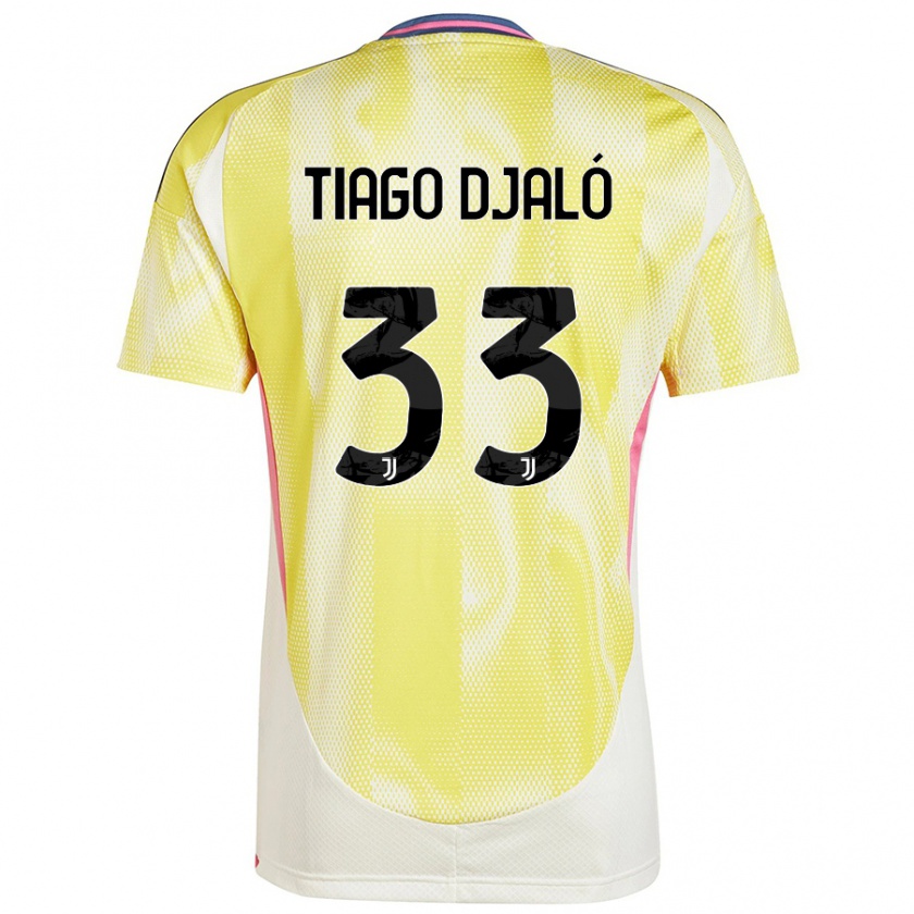 Kandiny Femme Maillot Tiago Djaló #33 Jaune Solaire Tenues Extérieur 2024/25 T-Shirt