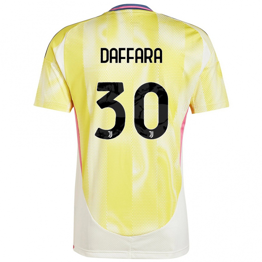 Kandiny Femme Maillot Giovanni Daffara #30 Jaune Solaire Tenues Extérieur 2024/25 T-Shirt