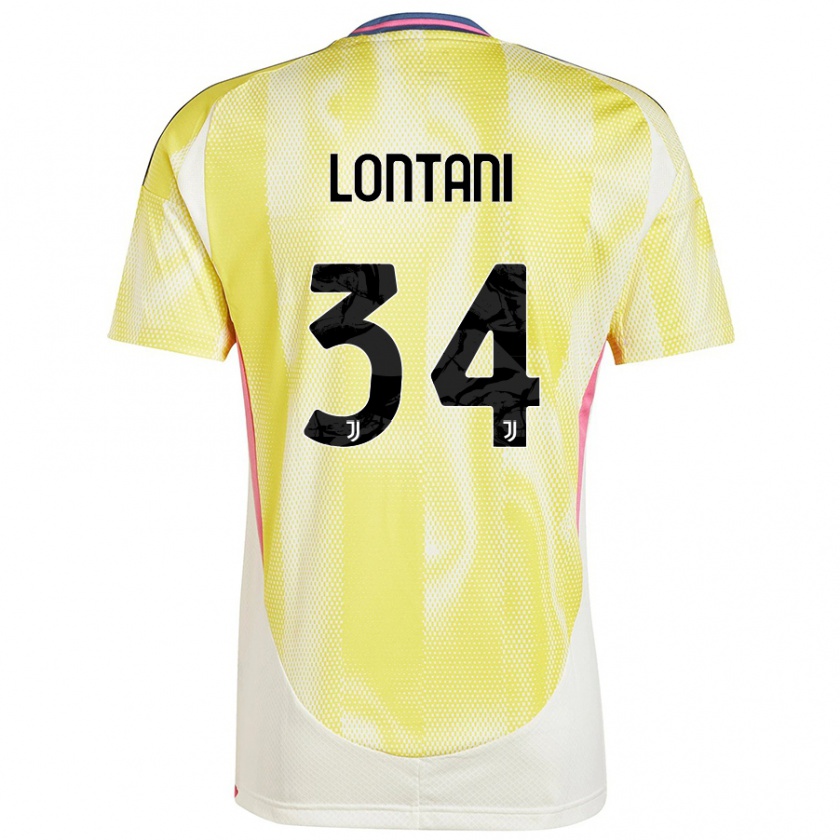 Kandiny Femme Maillot Matteo Lontani #34 Jaune Solaire Tenues Extérieur 2024/25 T-Shirt