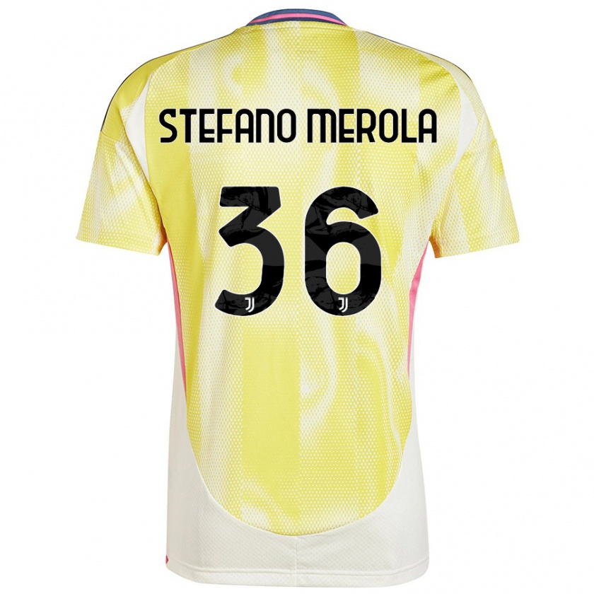 Kandiny Femme Maillot Antonio Stefano Merola #36 Jaune Solaire Tenues Extérieur 2024/25 T-Shirt