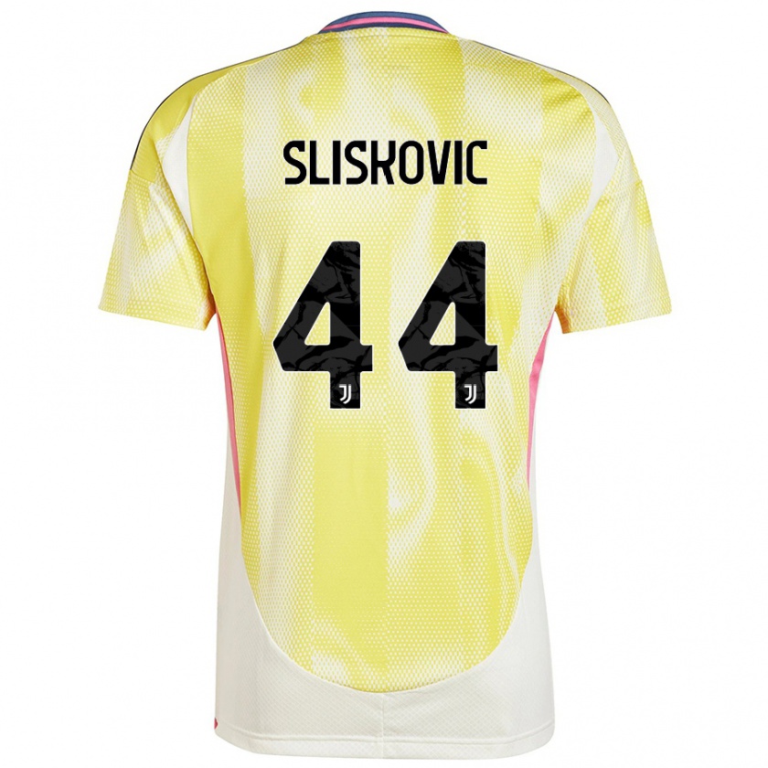 Kandiny Femme Maillot Gloria Slišković #44 Jaune Solaire Tenues Extérieur 2024/25 T-Shirt