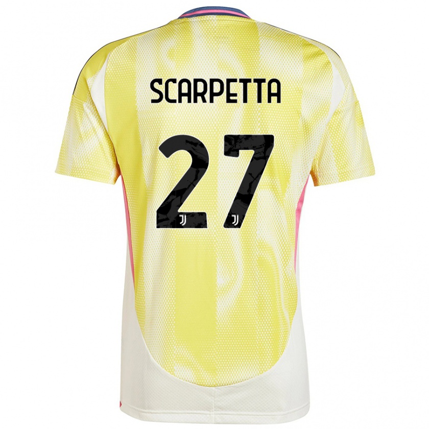 Kandiny Femme Maillot Jacopo Scarpetta #27 Jaune Solaire Tenues Extérieur 2024/25 T-Shirt