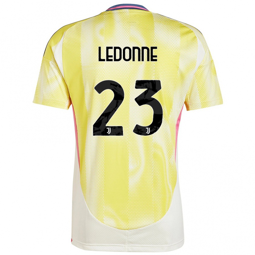 Kandiny Femme Maillot Nicolo Ledonne #23 Jaune Solaire Tenues Extérieur 2024/25 T-Shirt