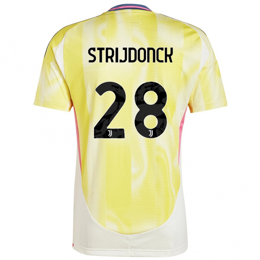 Kandiny Femme Maillot Bayron Strijdonck #28 Jaune Solaire Tenues Extérieur 2024/25 T-Shirt