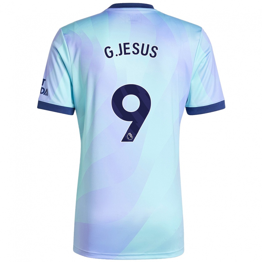 Kandiny Femme Maillot Gabriel Jesus #9 Aqua Troisieme 2024/25 T-Shirt