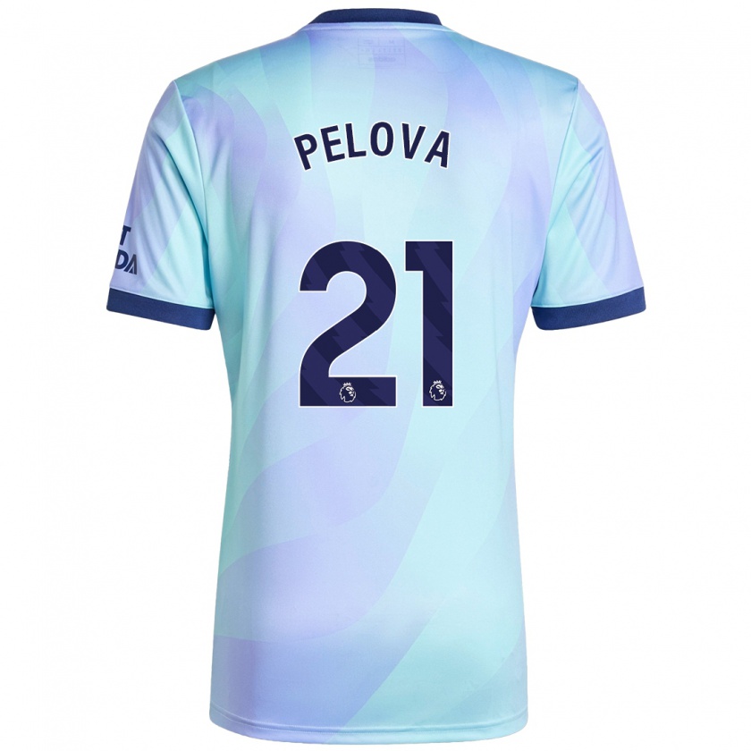 Kandiny Femme Maillot Victoria Pelova #21 Aqua Troisieme 2024/25 T-Shirt