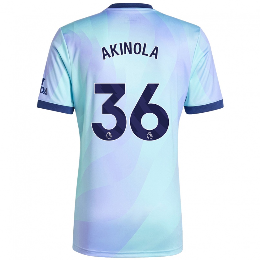 Kandiny Femme Maillot Tim Akinola #36 Aqua Troisieme 2024/25 T-Shirt