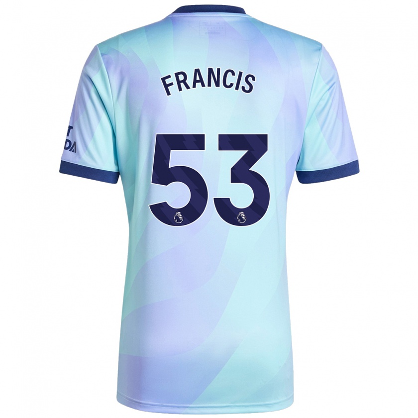 Kandiny Femme Maillot Jack Henry-Francis #53 Aqua Troisieme 2024/25 T-Shirt