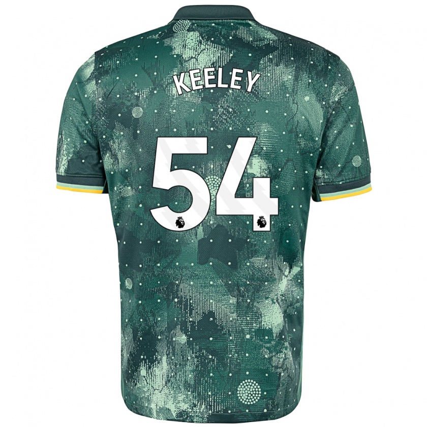 Kandiny Femme Maillot Josh Keeley #54 Vert Menthe Troisieme 2024/25 T-Shirt