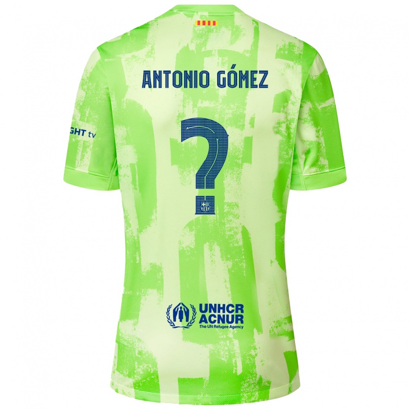 Kandiny Femme Maillot Antonio Gómez #0 Citron Vert Troisieme 2024/25 T-Shirt