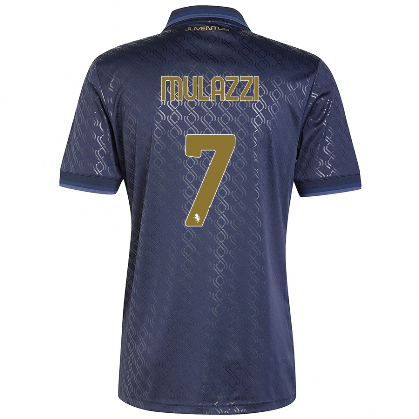 Kandiny Femme Maillot Gabriele Mulazzi #7 Bleu Marine Troisieme 2024/25 T-Shirt